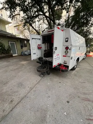 Magnet Plumbing service vehicle on-site for Sewer Line Repair in Lake Nona Central